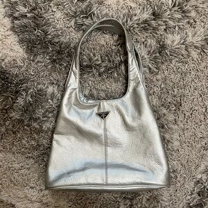 Silver “Prada” Tote